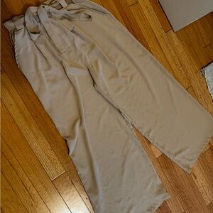 SHEIN Tan Wide-Leg Trousers